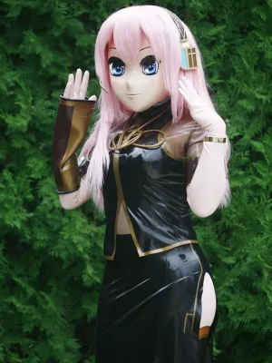 Latex Ankle-Length Special Design Open-Split Skirt Latex Ankle-Length Special Design Open-Split Skirt