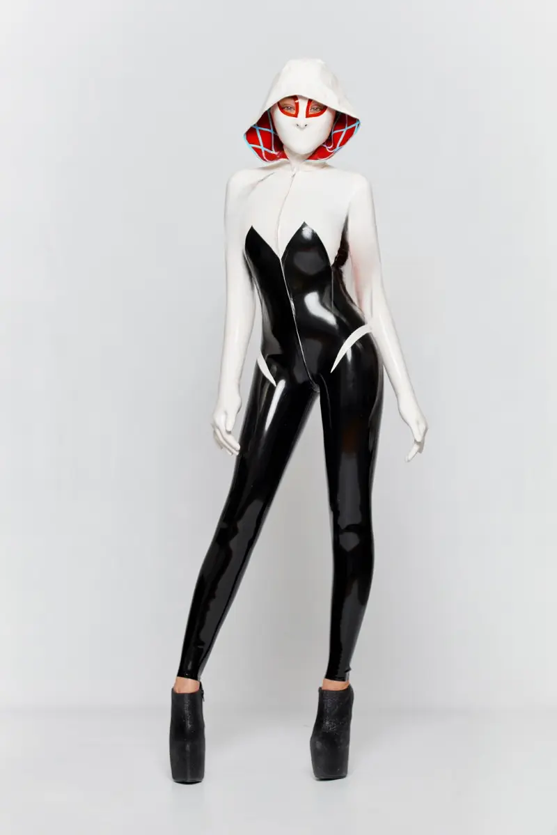 Latex Arachne Spidey Hooded Catsuit Latex Arachne Spidey Hooded Catsuit
