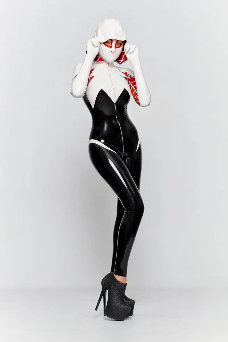 Latex Arachne Spidey Hooded Catsuit Latex Arachne Spidey Hooded Catsuit