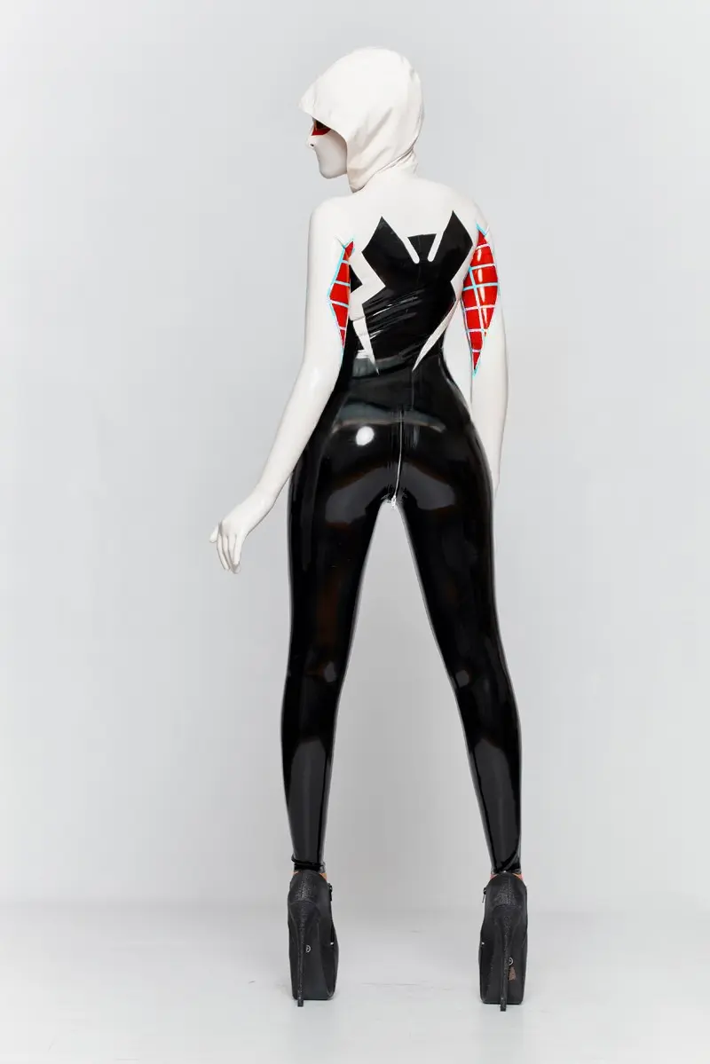 Latex Arachne Spidey Hooded Catsuit Latex Arachne Spidey Hooded Catsuit