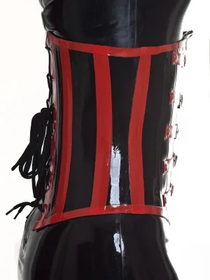 Latex Bird Caged Underbust Corset
