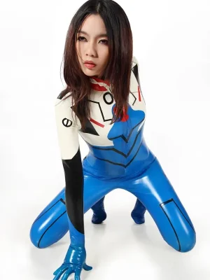 Latex Blue Thunder Space Plugsuit Catsuit Latex Blue Thunder Space Plugsuit Catsuit