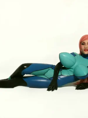 Latex Bodacious Sea Spray Catsuit