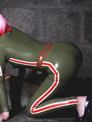 Latex Camouflaged Army Unform Style Catsuit Latex Camouflaged Army Unform Style Catsuit