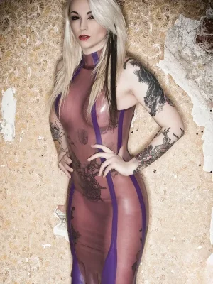 Latex Cellophane Celebration! Transparent Sleeveless Dress