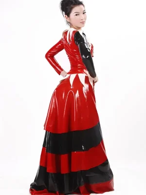 Latex Checkered Jester Lady Dress