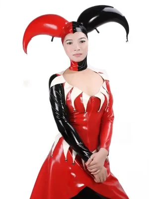 Latex Checkered Jester Lady Dress