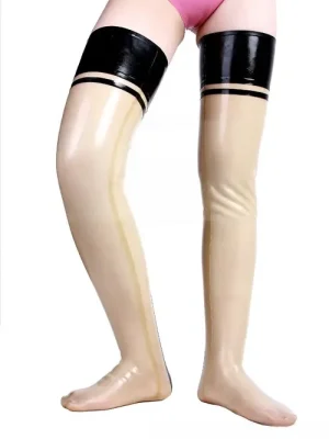 Latex Cuban Thigh Hi Stockings