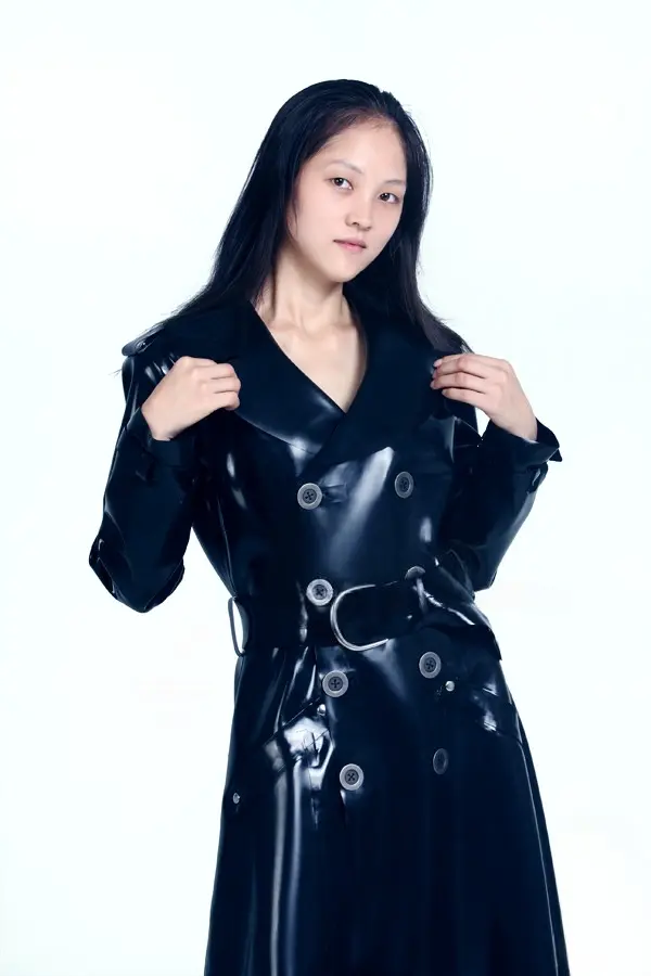 Latex Double-Breasted Full-Length Coat Latex Double-Breasted Full-Length Coat