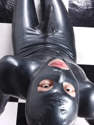 Latex El Gimperator with Penis Sheath Catsuit