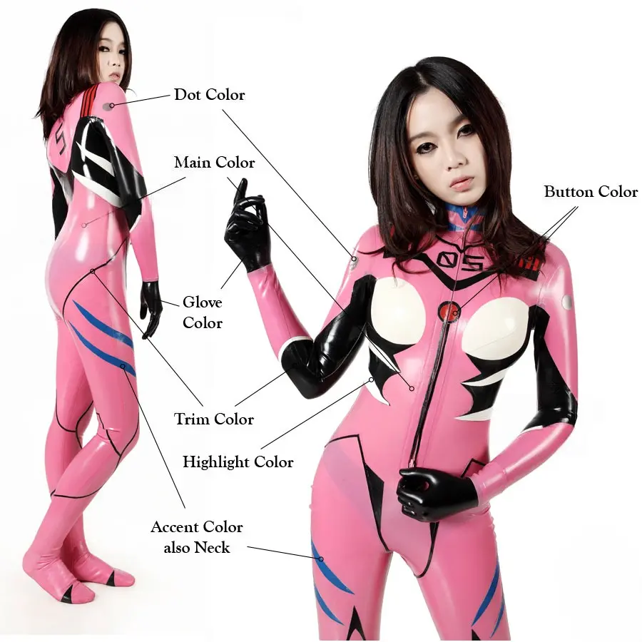 Latex EVA Cosplay Makinami Mari Illustrious Catsuit Latex EVA Cosplay Makinami Mari Illustrious Catsuit