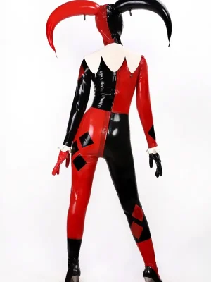 Latex Female Jester Catsuit Latex Female Jester Catsuit