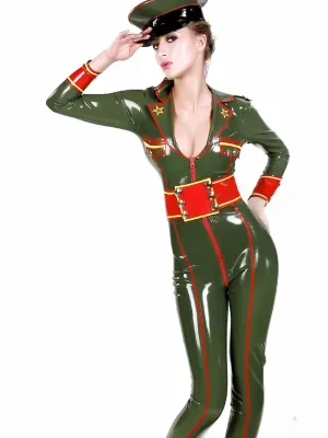 Latex Femme Militia Catsuit Latex Femme Militia Catsuit