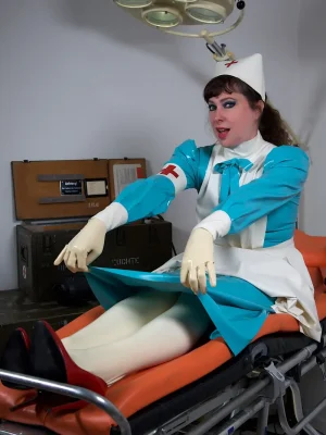 Latex Florence Nightingale Nurse Uniform Dress