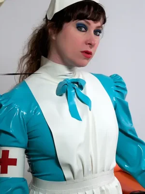 Latex Florence Nightingale Nurse Uniform Dress