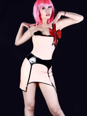 Latex Gartered Dance Dress