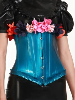 Latex In Bloom Underbust Corset