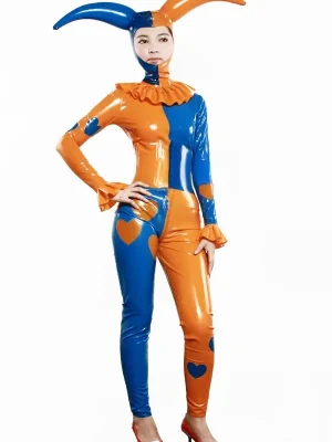 Latex Jestress Costume Suit Catsuit