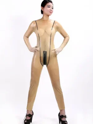 Latex Landing Strip Catsuit Latex Landing Strip Catsuit