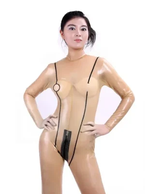 Latex Landing Strip Catsuit Latex Landing Strip Catsuit