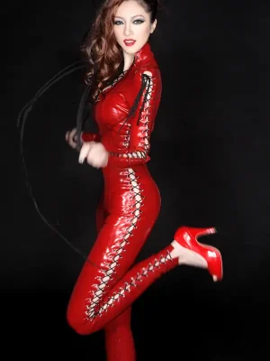 Latex Leather(like) and Lace Catsuit Latex Leather(like) and Lace Catsuit