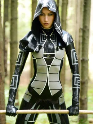 Latex Mass Effect Kasumi Costume Catsuit Latex Mass Effect Kasumi Costume Catsuit