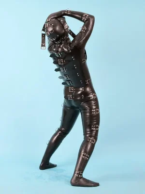 Latex Mens 0.8mm Buckled Up Gimp Suit Catsuit Latex Mens 0.8mm Buckled Up Gimp Suit Catsuit
