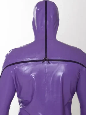 Latex Mens 3-Way T-Shape Back Zipper Hooded Catsuit Latex Mens 3-Way T-Shape Back Zipper Hooded Catsuit