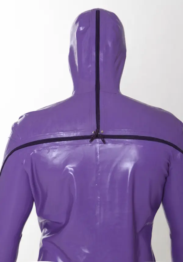Latex Mens 3-Way T-Shape Back Zipper Hooded Catsuit Latex Mens 3-Way T-Shape Back Zipper Hooded Catsuit