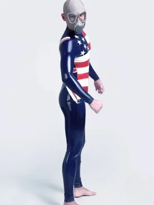 Latex Mens Alliance Back Zipper Catsuit