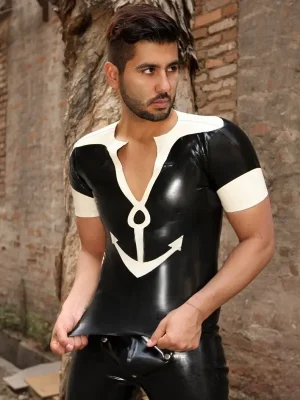 Latex Mens Anchor Design T-Shirt Latex Mens Anchor Design T-Shirt