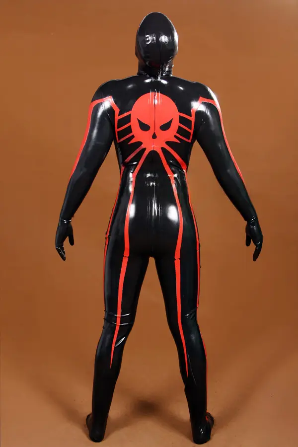 Latex Mens Arachne Spidey Pattern Costume Catsuit Latex Mens Arachne Spidey Pattern Costume Catsuit