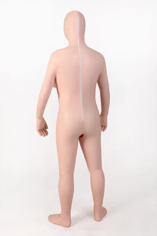 Latex Mens Baby Doll Total Enclosure Catsuit with Sheaths Latex Mens Baby Doll Total Enclosure Catsuit with Sheaths