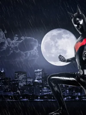 Latex Mens Bat-Mantra Super Hero Total Coverage Catsuit