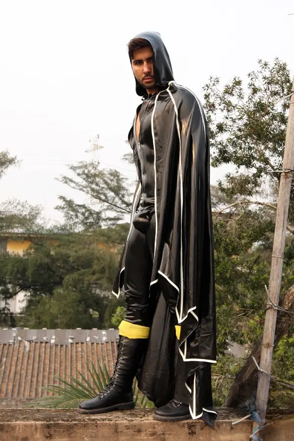 Latex Mens Batwing Cape Latex Mens Batwing Cape