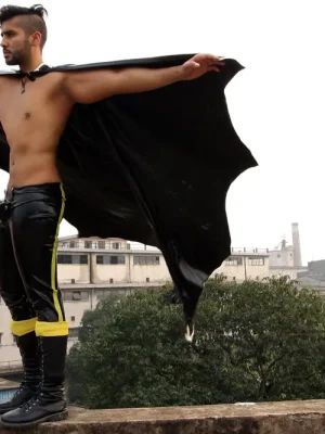 Latex Mens Batwing Cape Latex Mens Batwing Cape