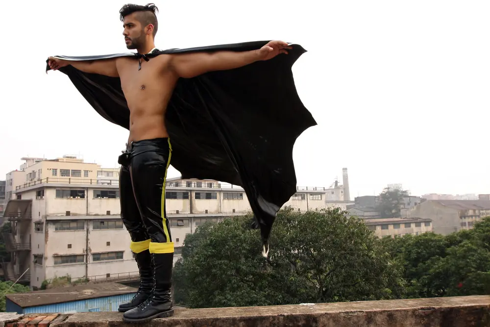 Latex Mens Batwing Cape Latex Mens Batwing Cape