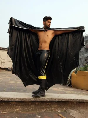 Latex Mens Batwing Cape Latex Mens Batwing Cape