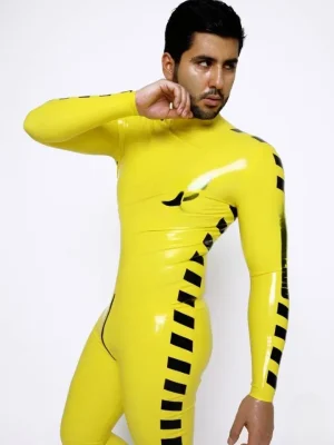 Latex Mens Biohazard Neck Entry Catsuit Latex Mens Biohazard Neck Entry Catsuit