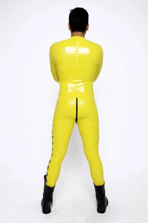 Latex Mens Biohazard Neck Entry Catsuit Latex Mens Biohazard Neck Entry Catsuit