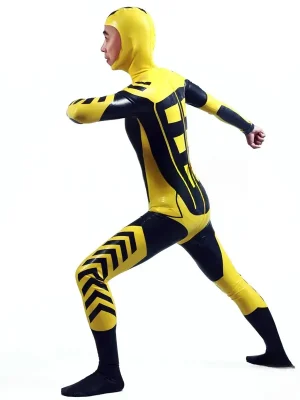 Latex Mens Biohazardous Hooded Catsuit