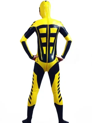 Latex Mens Biohazardous Hooded Catsuit