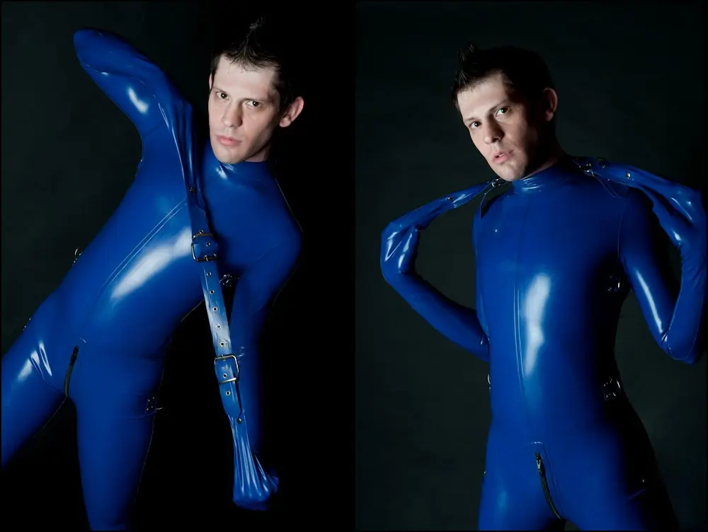 Latex Mens Bondage-Sleeved Catsuit Latex Mens Bondage-Sleeved Catsuit