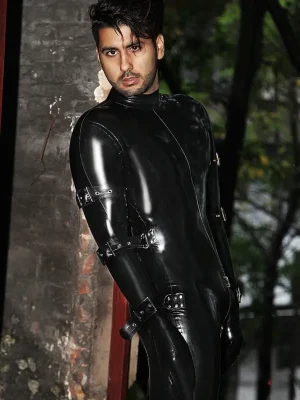 Latex Mens Bondage-Sleeved Catsuit Latex Mens Bondage-Sleeved Catsuit