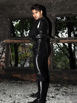 Latex Mens Bondage-Sleeved Catsuit Latex Mens Bondage-Sleeved Catsuit