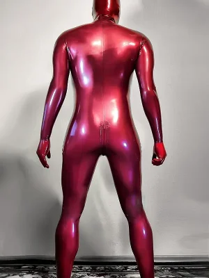 Latex Mens Boo-Boobs Breasts Catsuit Latex Mens Boo-Boobs Breasts Catsuit