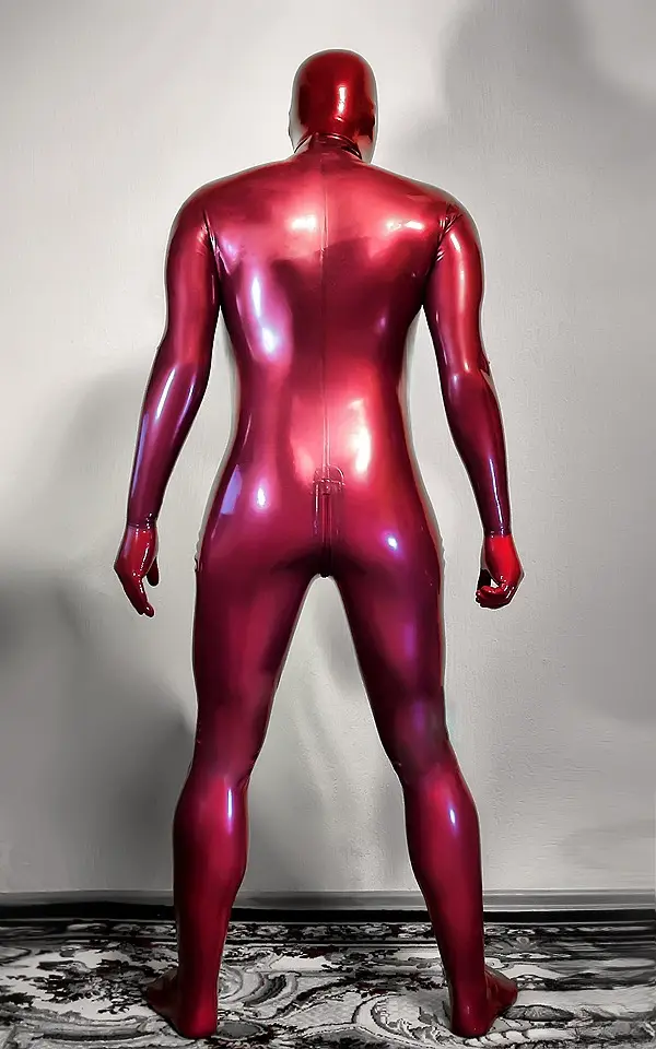 Latex Mens Boo-Boobs Breasts Catsuit Latex Mens Boo-Boobs Breasts Catsuit