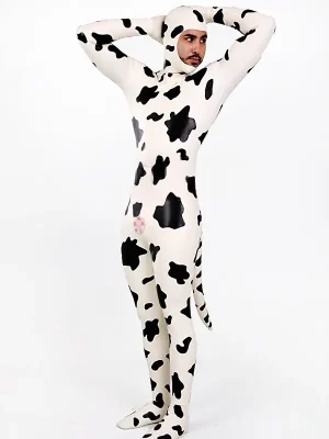 Latex Mens Bos Taurus Cow Design Catsuit Latex Mens Bos Taurus Cow Design Catsuit