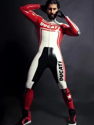 Latex Mens Brand Name MotoGP Biker Catsuit Version 10 Latex Mens Brand Name MotoGP Biker Catsuit Version 10