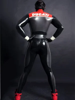 Latex Mens Brand Name MotoGP Biker Catsuit Version 13